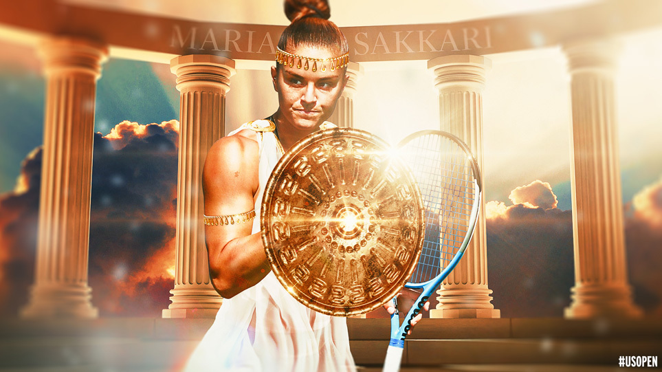 Μαρία Σάκκαρη: Αποθέωση από το US Open – Την παρουσίασε ως Ελληνίδα πολεμίστρια με ασπίδα
